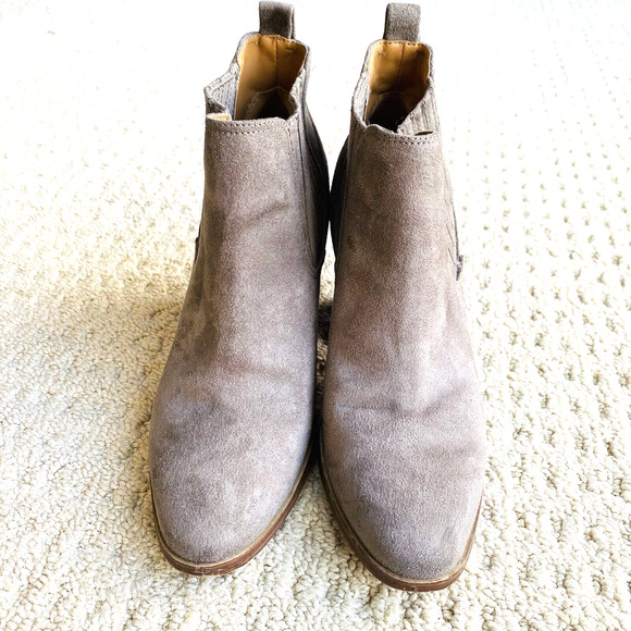 Nine West Womens Pull On Ankle Boots Casual Light Brown Suede High Heel US 6.5M - Picture 7 of 10